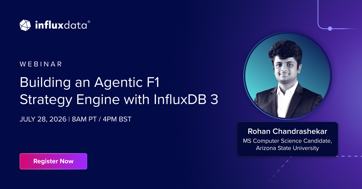 InfluxData Webinar — Building an Agentic F1 Strategy Engine with InfluxDB 3 photo 1
